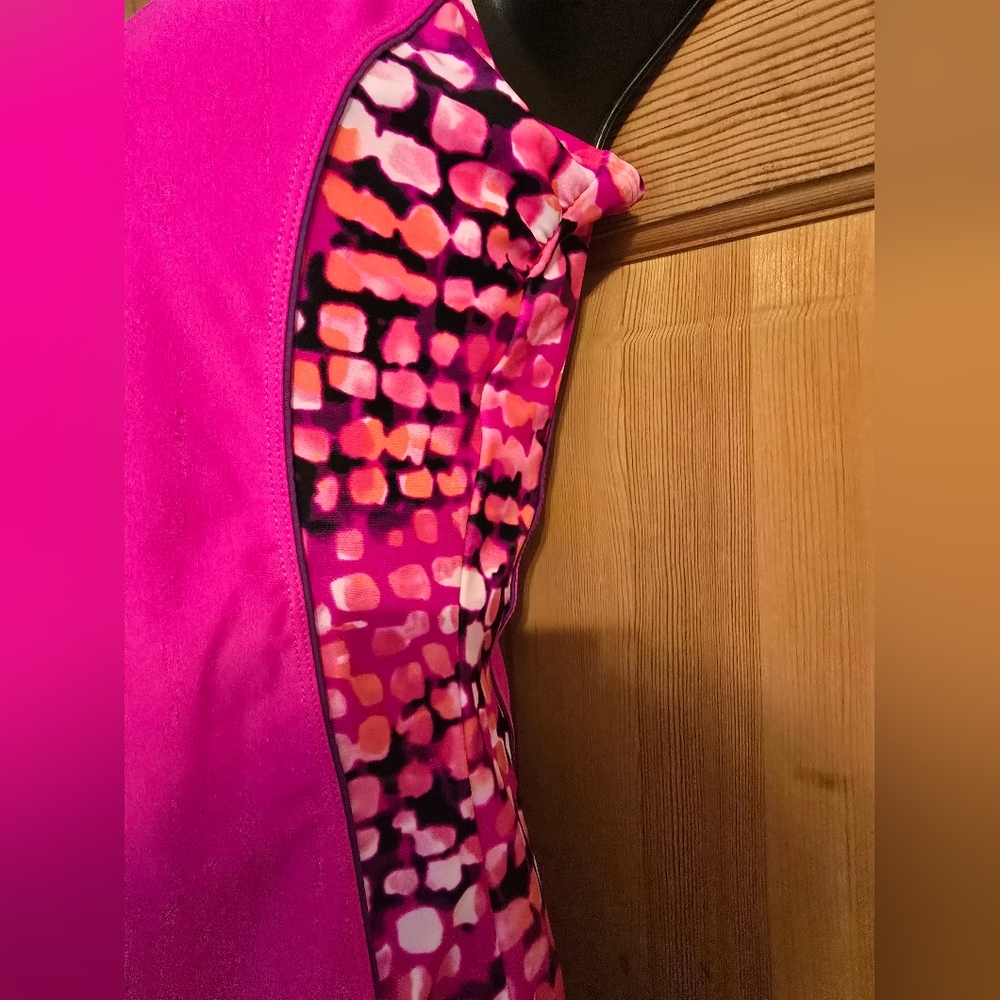 Catalina Pink Fitted Cut Out One Piece Swim Keyhole Back Side design Cruise 12 - Picture 6 of 6